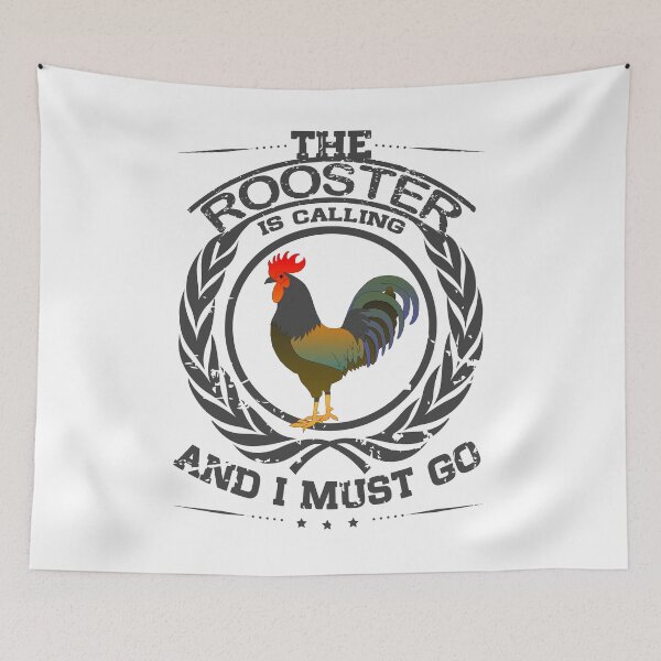 Item preview, The Rooster is Calling Funny Chicken Distressed designed and sold by LarkDesigns.