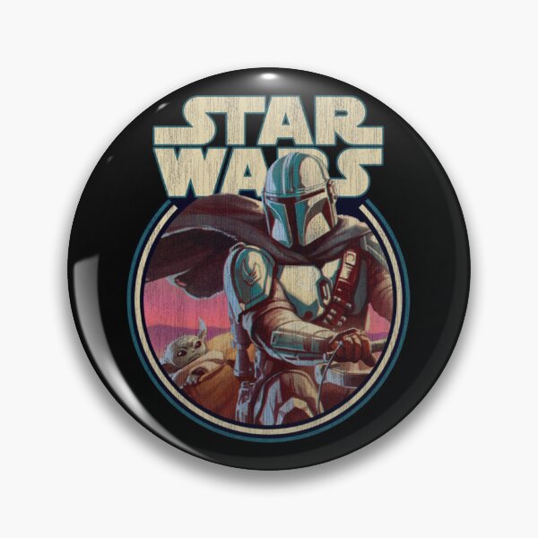 Item preview, The Mandalorian and Grogu Vintage Star Wars Circle designed and sold by Epicfunchart.