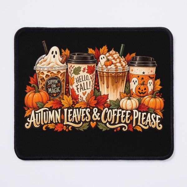Item preview, Autumn Coffee Ghosts and Pumpkins designed and sold by kyvua-artist.