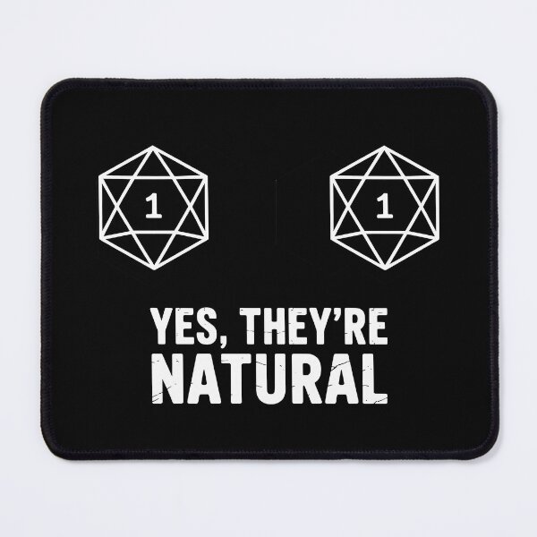 Item preview, Yes they are natural – Funny D20 Natural 20 Gamer Design designed and sold by LoFizzy.