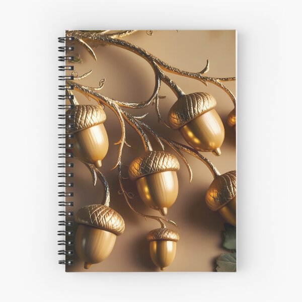Item preview, Elegant Golden Acorns on Twigs Autumn Nature Art designed and sold by Marip1974.