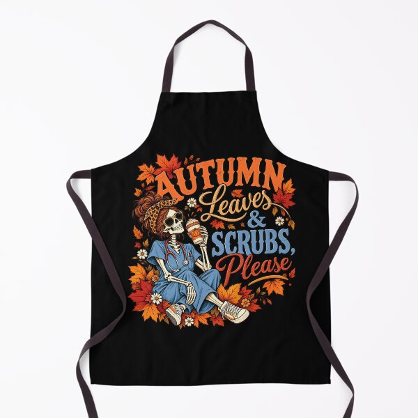 Item preview, Autumn Leaves and Scrubs Skeleton Nurse designed and sold by kyvua-artist.