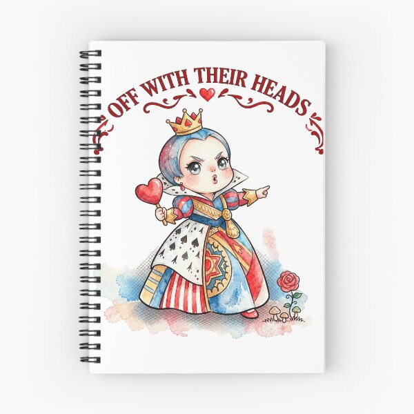 Item preview, Off With Their Heads Queen of Hearts Watercolor Chibi Art designed and sold by ArtisticDesignsbyLinda.