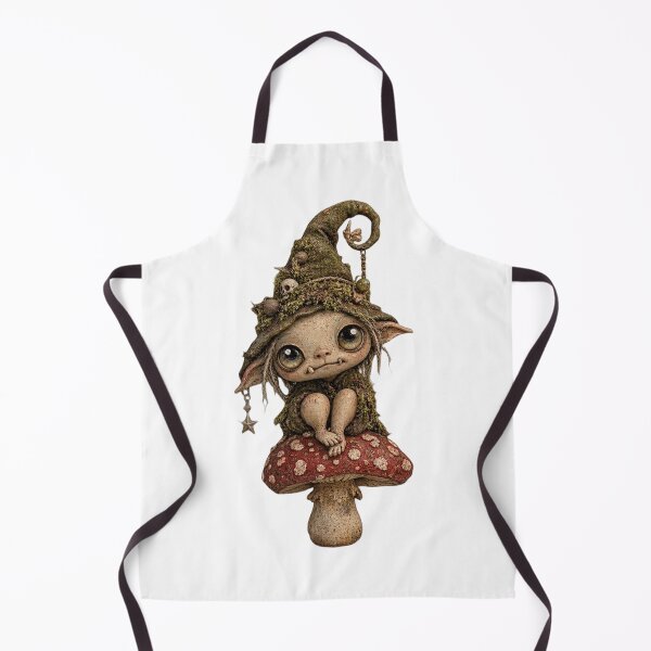 Artikelvorschau, Goblin Mushroom Witch Cute entworfen und verkauft von Faelottie.
