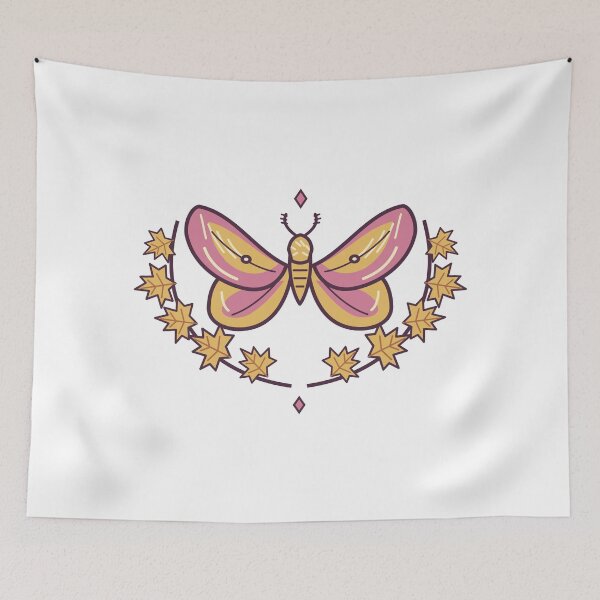 Item preview, Rosy Maple Moth with Golden Maple Leaves designed and sold by EcomGenius.