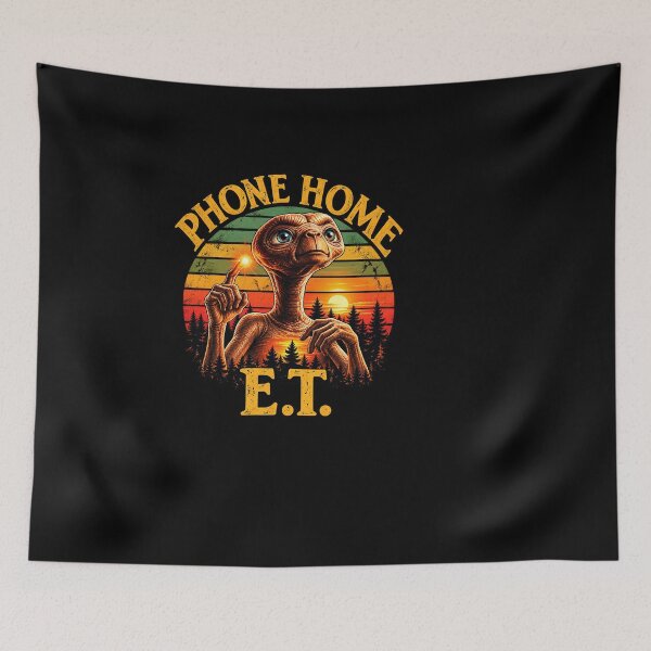 Item preview, Vintage Phone Home E.T. Alien,Retro Sunset 80s Movie  designed and sold by Fish.art.