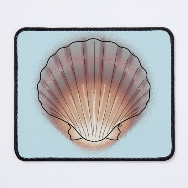 Item preview, Australian Scallop Sea Shell Line-art (Brown, Grey & Cream) designed and sold by Burnt_Pikachu.