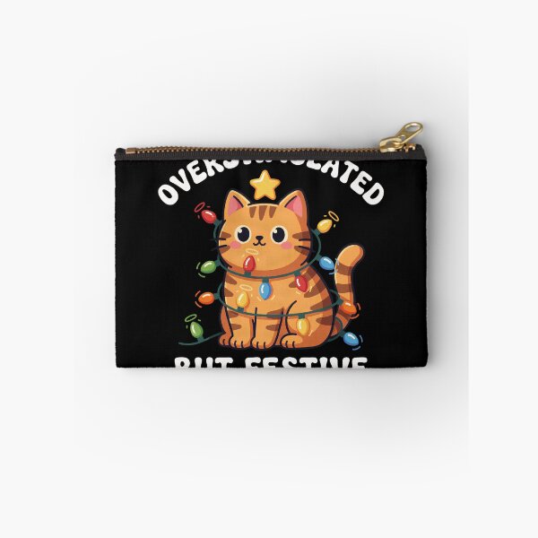 Item preview, Overstimulated But Festive Cute Cat Christmas Lights Funny Holiday designed and sold by Zizo-DR44.