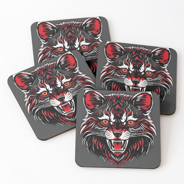 Item preview, Fierce Red Black Fox Snarling Graphic Art Portrait designed and sold by CASASIS_MERCH.