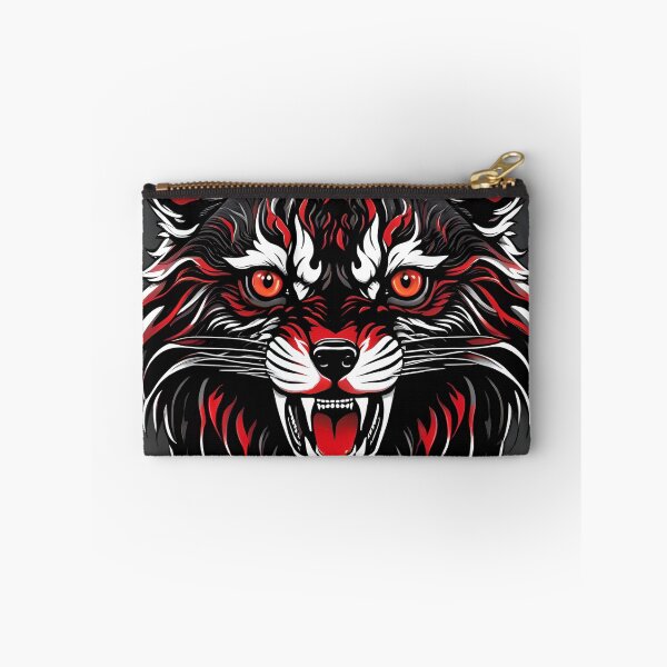 Artikelvorschau, Wildes rot-schwarzes Fuchsknurrendes Grafikporträt entworfen und verkauft von CASASIS_MERCH.