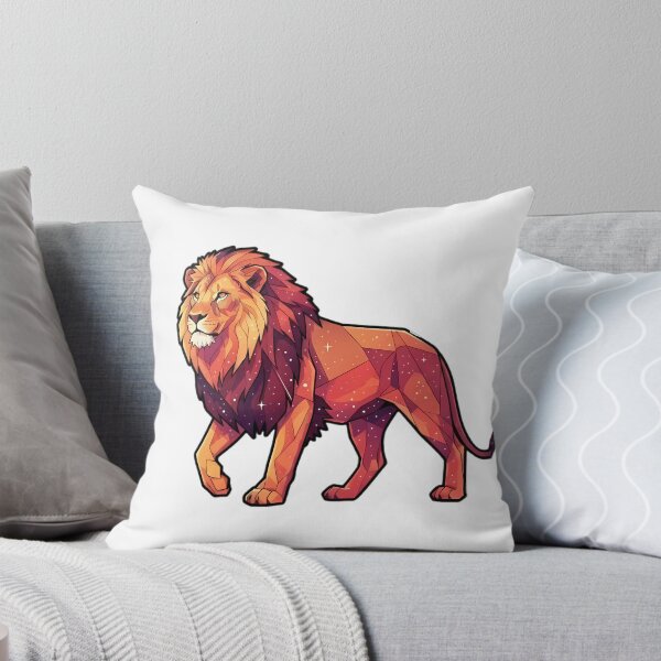 Item preview, Cosmic Lion – Low-Poly Geometric Galaxy Digital Art designed and sold by Cosmic Critters Decals.