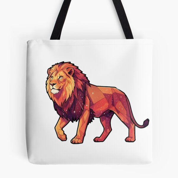 Item preview, Cosmic Lion – Low-Poly Geometric Galaxy Digital Art designed and sold by Cosmic Critters Decals.