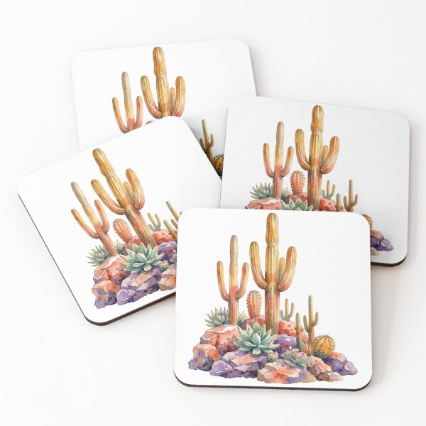Item preview, Watercolor Desert Cactus Sticker, Boho Southwest Saguaro and Succulent Gift designed and sold by HoMya.