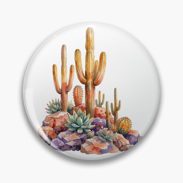 Item preview, Watercolor Desert Cactus Sticker, Boho Southwest Saguaro and Succulent Gift designed and sold by HoMya.