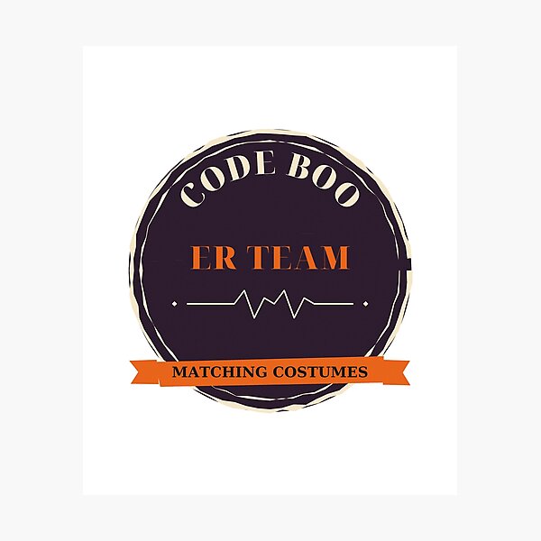 Item preview, Code Boo Emergency Team Matching Costume Badge designed and sold by thestevebro.
