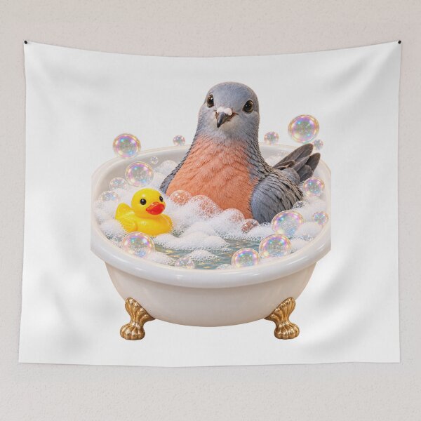 Item preview, Relaxed Passenger Pigeon Bubble Bath designed and sold by Sillytoe.