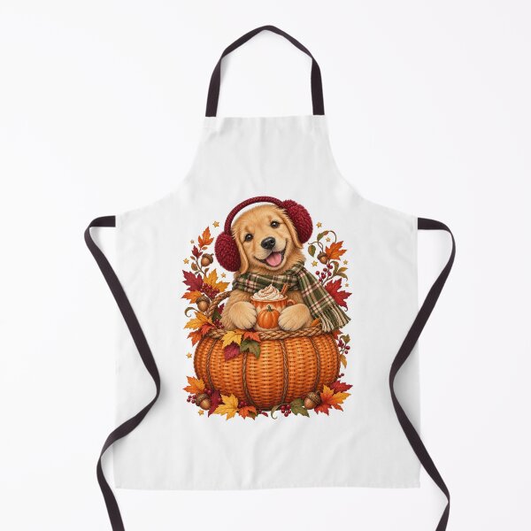 Item preview, Cozy Autumn Puppy in a Pumpkin Basket designed and sold by skyartdesign.