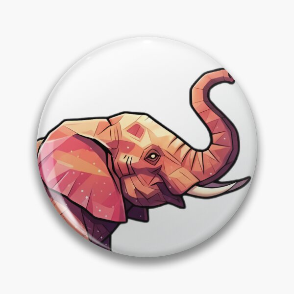 Item preview, Cosmic Elephant – Low-Poly Geometric Galaxy Digital Art designed and sold by Cosmic Critters Decals.