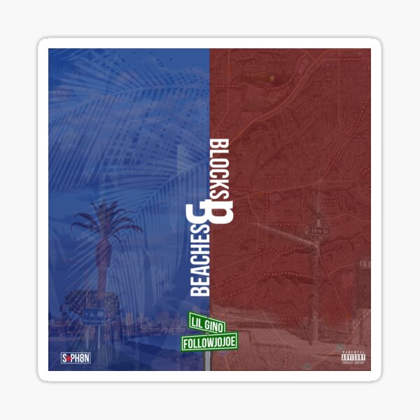 Beaches and Blocks Album Cover Sticker