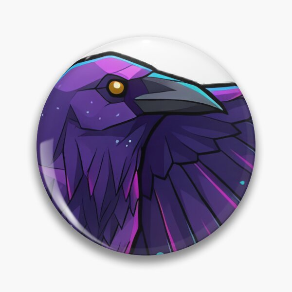 Item preview, Cosmic Raven – Low-Poly Geometric Galaxy Digital Art designed and sold by Cosmic Critters Decals.
