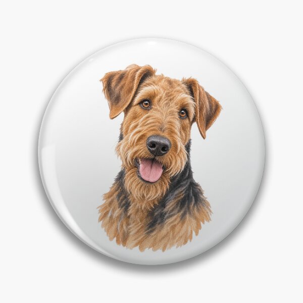 Artikelvorschau, Airedale-Terrier-Porträt – Intelligente, temperamentvolle und selbstbewusste Hundekunst entworfen und verkauft von Greenview-Gifts.