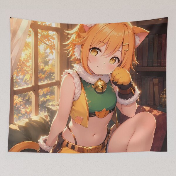 Item preview, Hiyori Princess Connect Cozy Autumn Library Catgirl designed and sold by mildaclairmo.