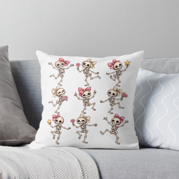 Artikelvorschau, Nine Dancing Skeletons with Colorful Ribbon Bows entworfen und verkauft von skyartdesign.