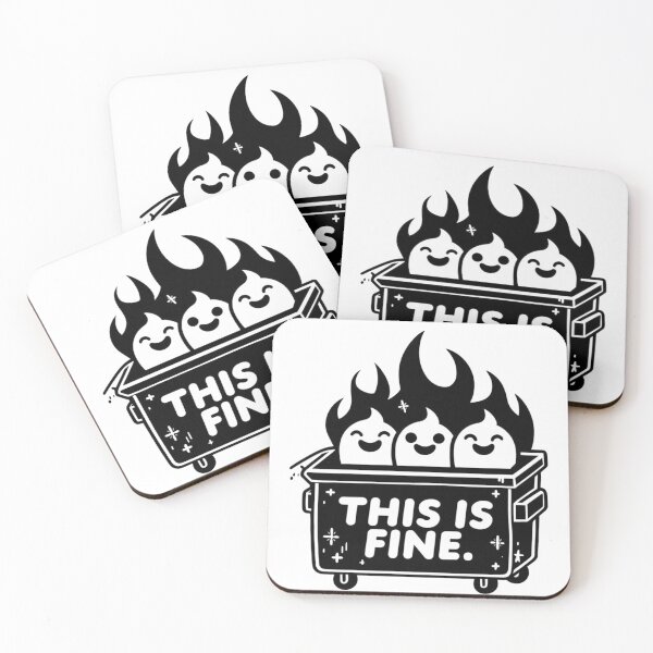 Item preview, This Is Fine – Smiling Dumpster Fire designed and sold by Full Throttle Alchemist .
