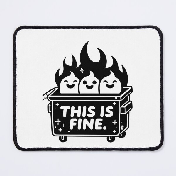 Item preview, This Is Fine – Smiling Dumpster Fire designed and sold by Full Throttle Alchemist .
