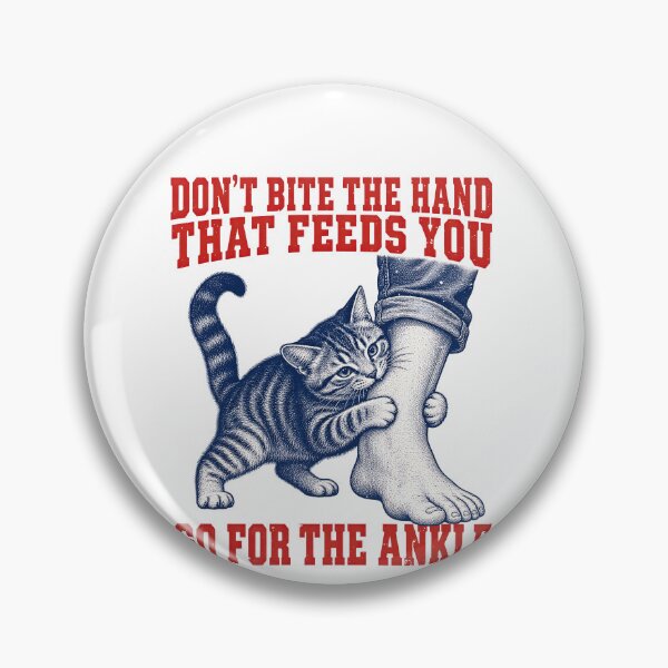 Item preview, Funny Kitten Don’t Bite Hand That Feeds You Go for the Ankle Art designed and sold by elderberry.