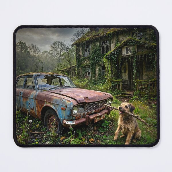 Item preview, Rusty Car and Overgrown House designed and sold by Savannah Gibbs.