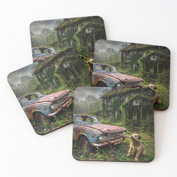 Item preview, Rusty Car and Overgrown House designed and sold by Savannah Gibbs.