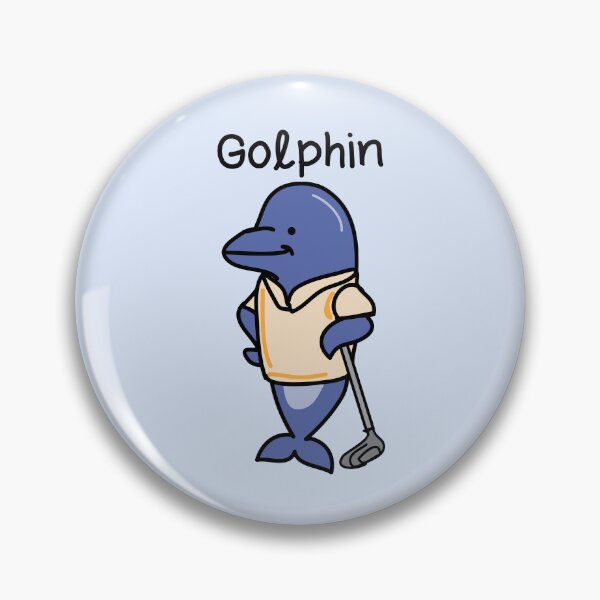 Item preview, Golphin golf player funny pun designed and sold by fluffyfamcraft.