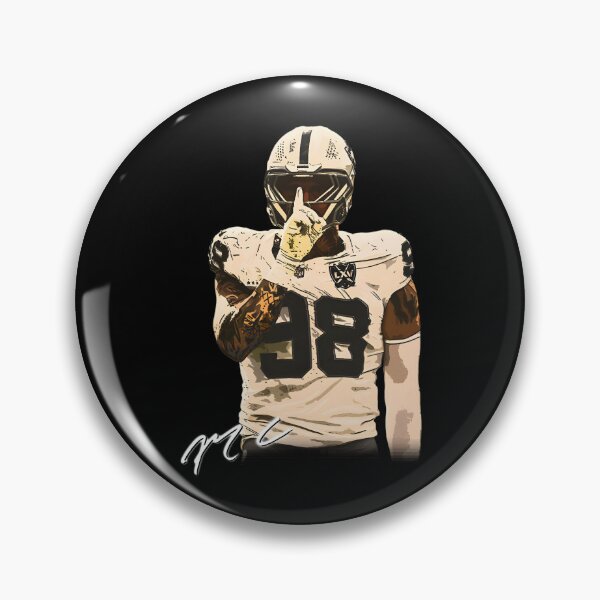 Item preview, Maxx Crosby The Condor Shh Celebration Signature Meme designed and sold by noahbrad.