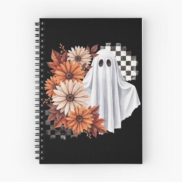 Item preview, Floral Ghost Fall Daisies Autumn Leaves Checkered Watercolor Halloween designed and sold by Zizo-DR44.