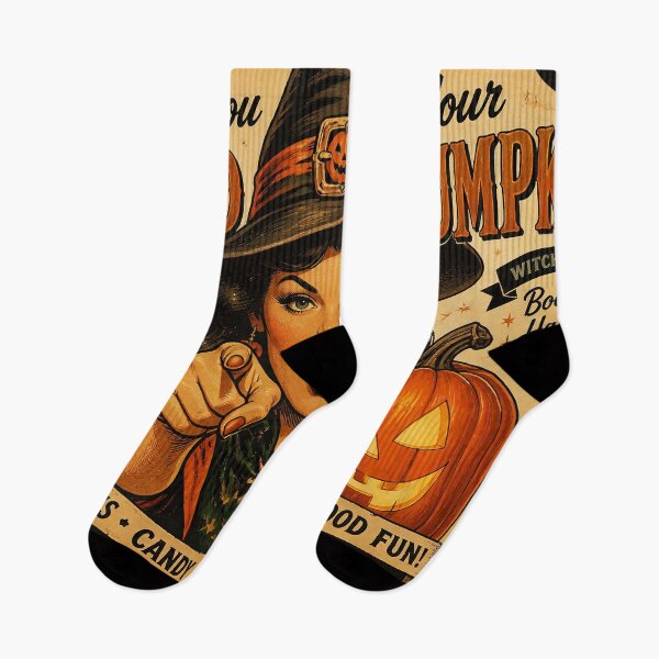 Item preview, Tarjeta pre-Halloween de estilo vintage con una bruja y mensajes de Halloween designed and sold by 4Seasons.