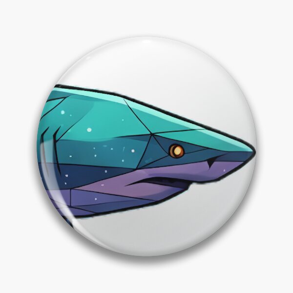 Item preview, Cosmic Shark – Low-Poly Geometric Ocean Digital Art designed and sold by Cosmic Critters Decals.