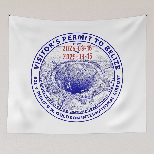 Item preview, Passport Stamp - Belize designed and sold by travelwitheric.