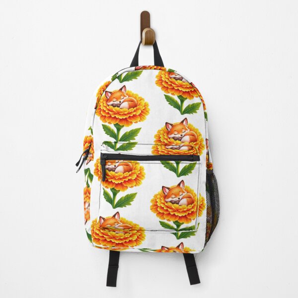 Item preview, Sleepy Fox Resting on a Marigold designed and sold by Sillytoe.