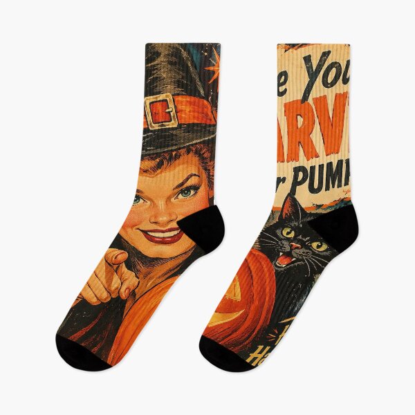Item preview, Tarjeta pre-Halloween de estilo vintage con una bruja y mensajes de Halloween designed and sold by 4Seasons.