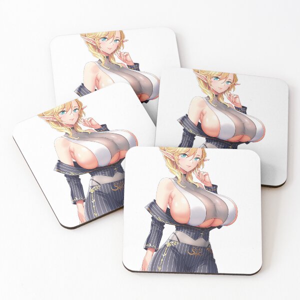 Artikelvorschau, Blonde Anime-Elfe – Elegantes Nadelstreifen-Outfit entworfen und verkauft von NimaEchoEclipse.