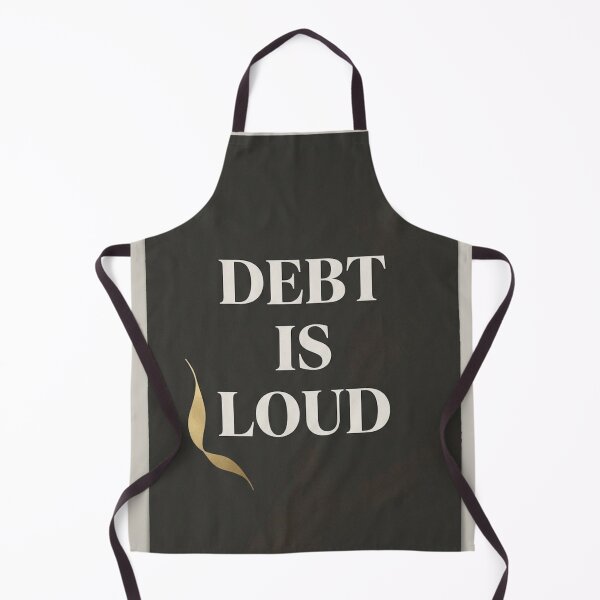 Item preview, Debt Is Loud | Gold and Charcoal Wealth Quote Print designed and sold by Zaramodo.