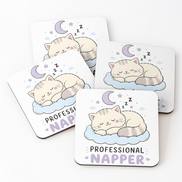 Item preview, Professional Napper Cute Sleeping Cat Funny Kawaii Cat Lover Sleep Design designed and sold by dreamz-world.