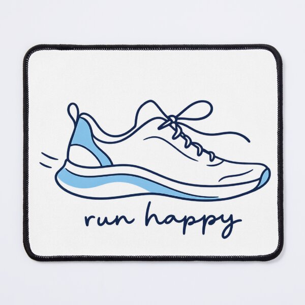 Item preview, Run Happy Minimalist Running Shoe Illustration designed and sold by H.M. Bright Design.