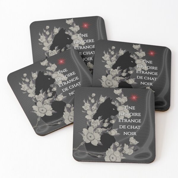 Item preview, Art nouveau Chat Noir floral designed and sold by Strangestory.