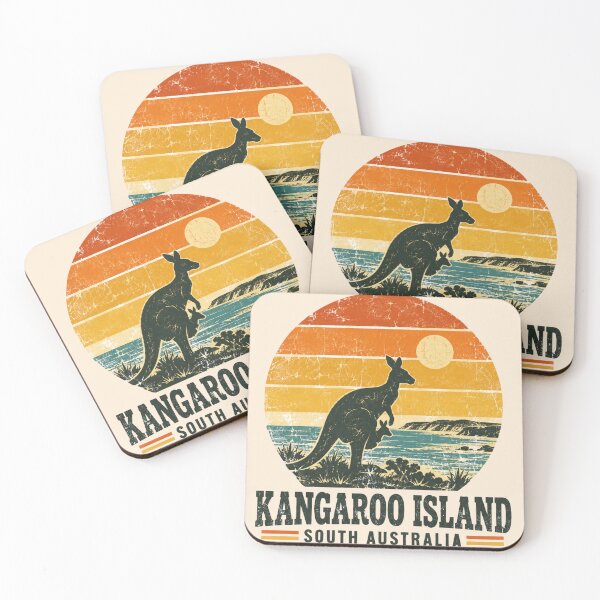 Item preview, Kangaroo Island South Australia Retro Sunset designed and sold by Yellowriversss.