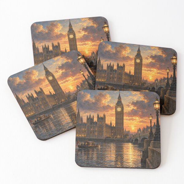 Item preview, Big Ben & Westminster – Victorian Romantic London Landscape Art designed and sold by DoReMiStudio.