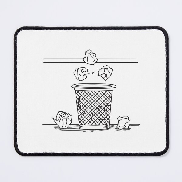 Item preview, A wastebasket under a table with crumpled notes and wrappers designed and sold by rasagamastore.