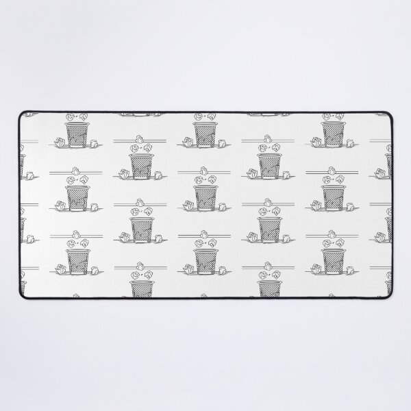 Item preview, A wastebasket under a table with crumpled notes and wrappers designed and sold by rasagamastore.