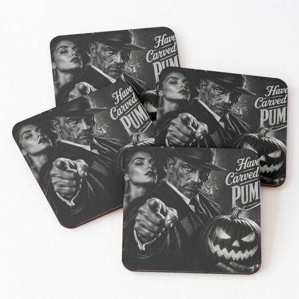 Item preview, Pre-Halloween gang-style black and white illustration with Halloween messages designed and sold by 4Seasons.